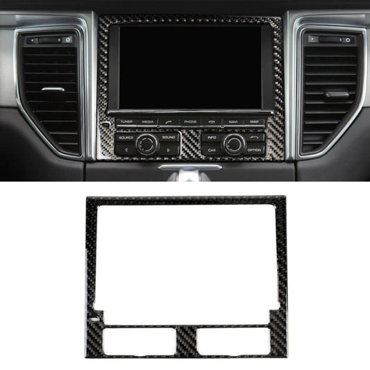 Carbon Fiber Car Navigation Panel Decorative Sticker for Porsche Macan by buy2fix