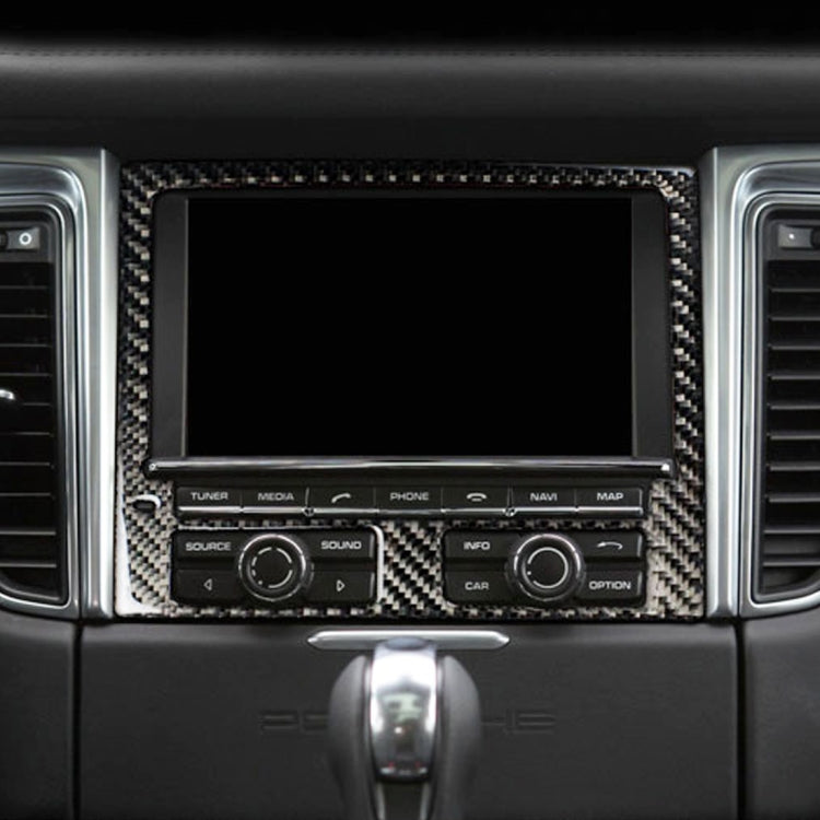 Carbon Fiber Car Navigation Panel Decorative Sticker for Porsche Macan by buy2fix