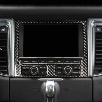 Carbon Fiber Car Navigation Panel Decorative Sticker for Porsche Macan by buy2fix