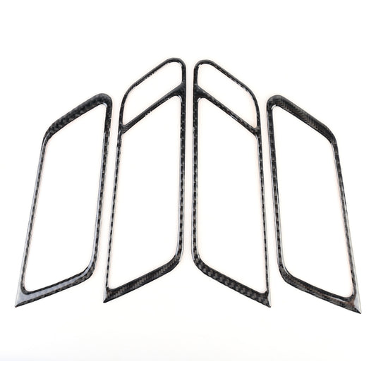 4 PCS Carbon Fiber Car Door Handle Frame Decorative Sticker for Porsche Macan by buy2fix