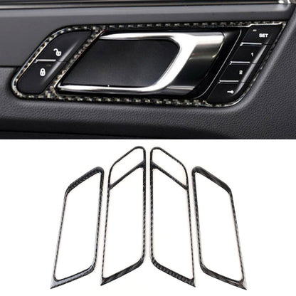 4 PCS Carbon Fiber Car Door Handle Frame Decorative Sticker for Porsche Macan - Car Interior Mouldings by buy2fix | Online Shopping UK | buy2fix