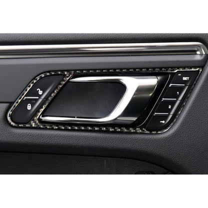 4 PCS Carbon Fiber Car Door Handle Frame Decorative Sticker for Porsche Macan - Car Interior Mouldings by buy2fix | Online Shopping UK | buy2fix