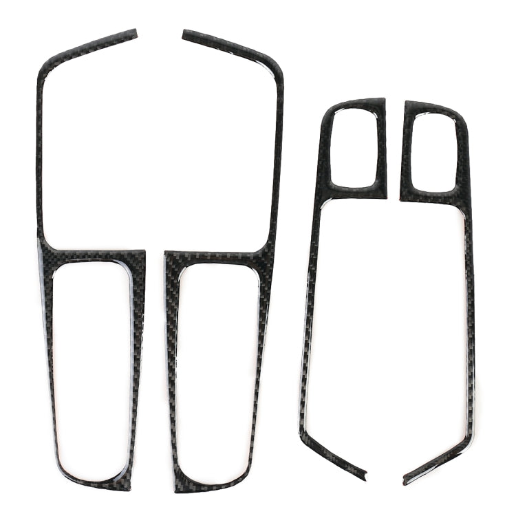 4 PCS Carbon Fiber Car Window Button Panel Decorative Sticker for Porsche Macan - Car Interior Mouldings by buy2fix | Online Shopping UK | buy2fix