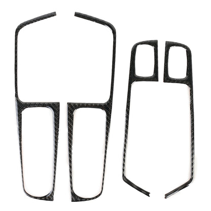 4 PCS Carbon Fiber Car Window Button Panel Decorative Sticker for Porsche Macan - Car Interior Mouldings by buy2fix | Online Shopping UK | buy2fix