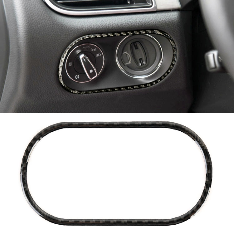 Carbon Fiber Car Headlight Switch Panel Decorative Sticker for Porsche Macan by buy2fix