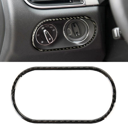 Carbon Fiber Car Headlight Switch Panel Decorative Sticker for Porsche Macan by buy2fix
