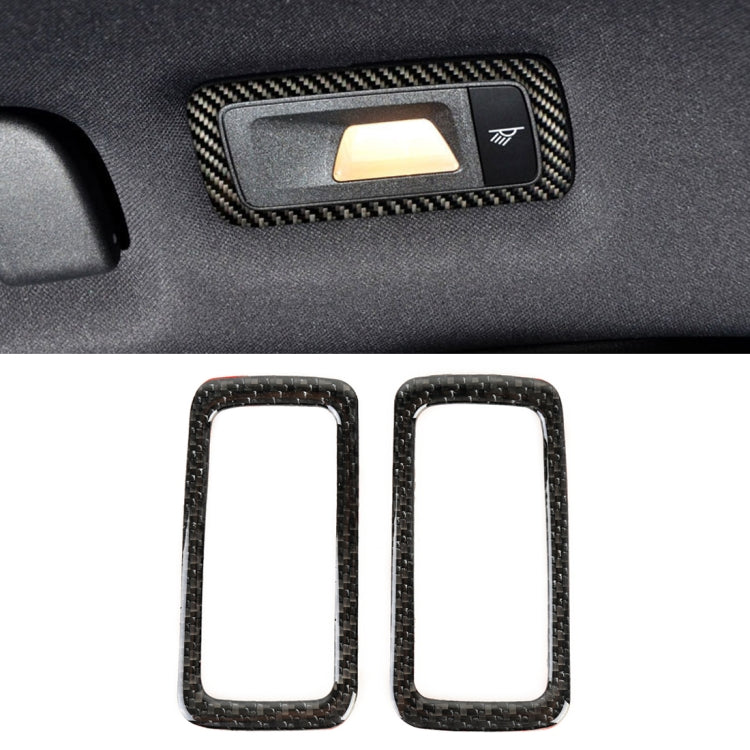 2 PCS Carbon Fiber Car Rear Dome Light Panel Decorative Sticker for Porsche Macan by buy2fix