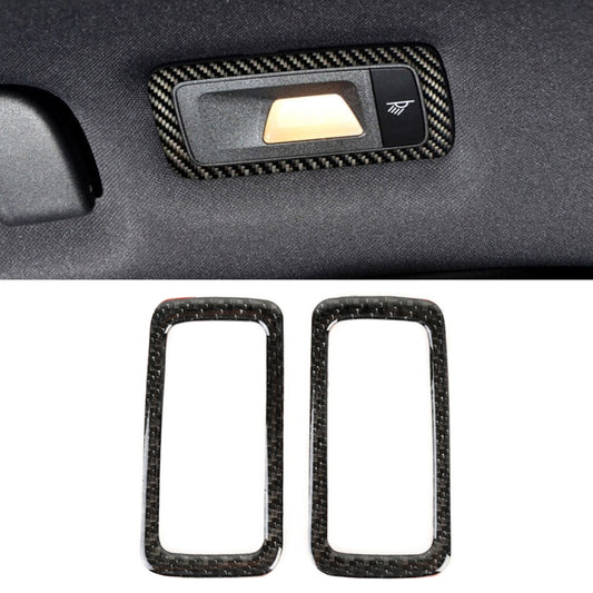 2 PCS Carbon Fiber Car Rear Dome Light Panel Decorative Sticker for Porsche Macan by buy2fix