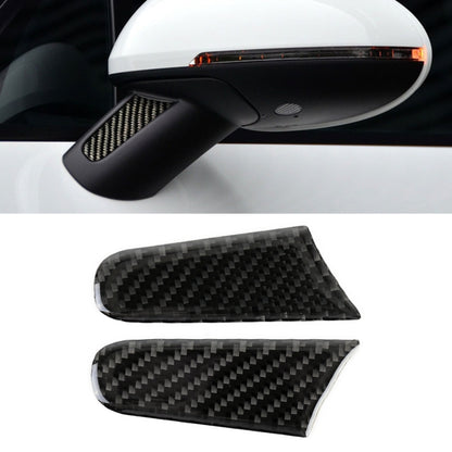 2 PCS Carbon Fiber Car Rearview Mirror Decorative Sticker for Porsche Macan by buy2fix