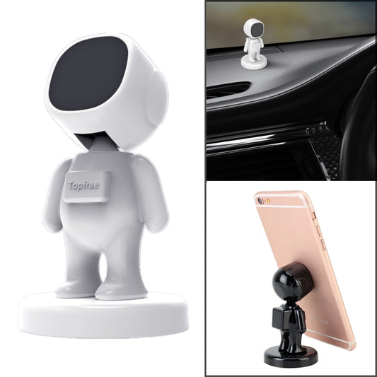 Little People Shape Car Adjustable Magnetic Mobile Phone Holder Bracket (White) by buy2fix