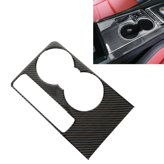 A Style Carbon Fiber Car Water Cup Decorative Sticker for Jaguar F-PACE 2016-2020 by buy2fix