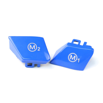 Sports Steering Wheel M1+M2 Fashion Button Switch Trim Cover for BMW F30 F34 F15 F16 2014-2018(Blue) by buy2fix