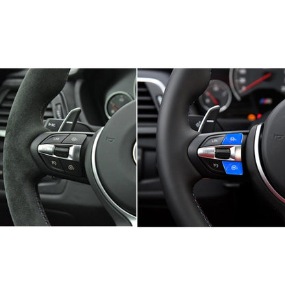 Sports Steering Wheel M1+M2 Fashion Button Switch Trim Cover for BMW F30 F34 F15 F16 2014-2018(Blue) by buy2fix