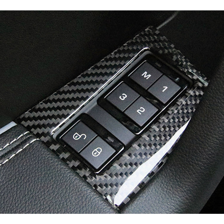 Carbon Fiber Car Memory Lock Panel Decorative Sticker for Jaguar F-PACE 2016-2020 by buy2fix