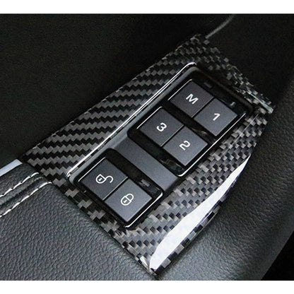 Carbon Fiber Car Memory Lock Panel Decorative Sticker for Jaguar F-PACE 2016-2020 by buy2fix