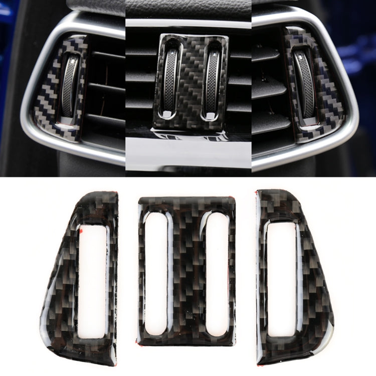 Carbon Fiber Car Air Outlet Decorative Sticker for Jaguar F-PACE 2016-2020 by buy2fix