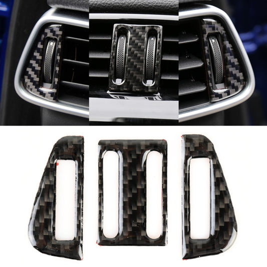 Carbon Fiber Car Air Outlet Decorative Sticker for Jaguar F-PACE 2016-2020 by buy2fix