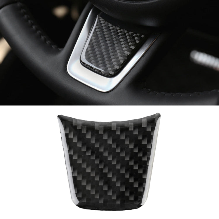 Carbon Fiber Car Steering Wheel Decorative Sticker for Jaguar F-PACE 2016-2020 by buy2fix