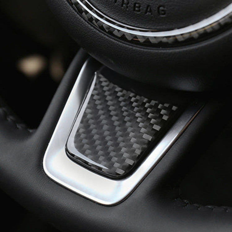 Carbon Fiber Car Steering Wheel Decorative Sticker for Jaguar F-PACE 2016-2020 by buy2fix
