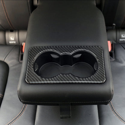 Carbon Fiber Car Rear Water Cup Frame Decorative Sticker for Jaguar F-PACE 2016-2020 by buy2fix