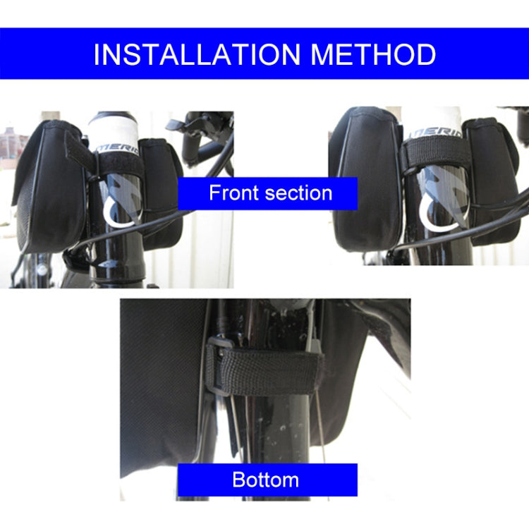 Bicycle Phone Bags Mountain Road Bike Front Head Bag Saddle Bag (Black) by buy2fix