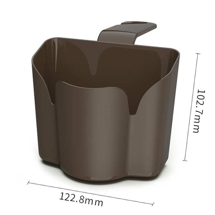 Car Back Seat Hook Trash Rubbish Garbage Can Mobile Phone Holder Storage Box (Brown) by buy2fix