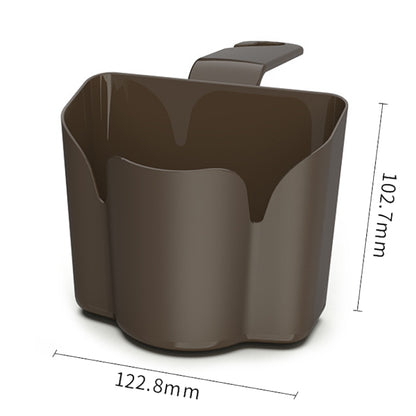 Car Back Seat Hook Trash Rubbish Garbage Can Mobile Phone Holder Storage Box (Brown) by buy2fix