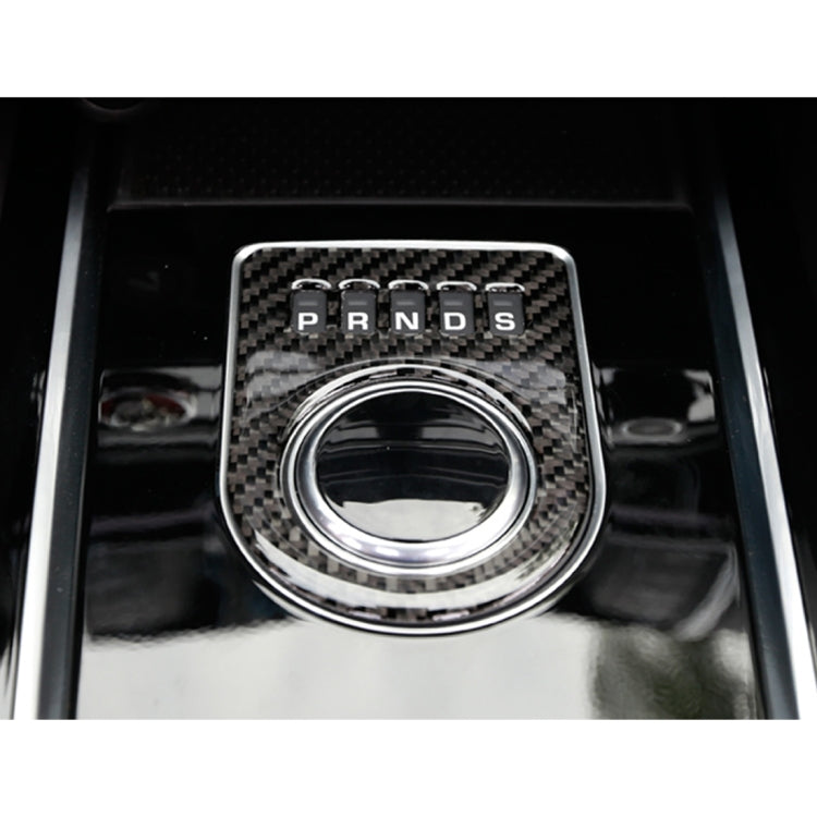 Carbon Fiber Car Gear Display Decorative Sticker for Jaguar F-PACE 2016-2020 by buy2fix