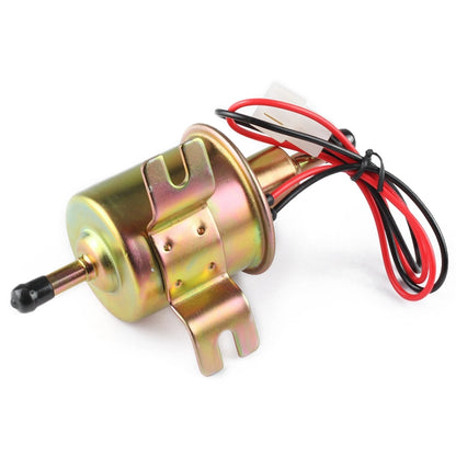 HEP-02A Universal Car 24V Fuel Pump Inline Low Pressure Electric Fuel Pump (Gold) - Engine Fittings by buy2fix | Online Shopping UK | buy2fix