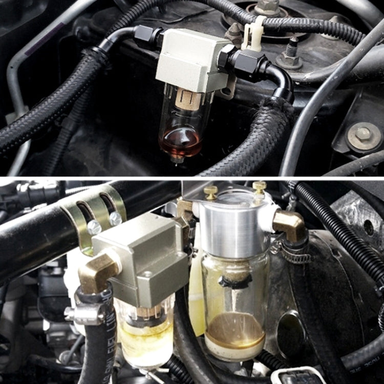 Engine Oil Catch Can Oil Filter Tank Breather Tank Single Cup with Drain Valve for Honda Civic - Engine Fittings by buy2fix | Online Shopping UK | buy2fix