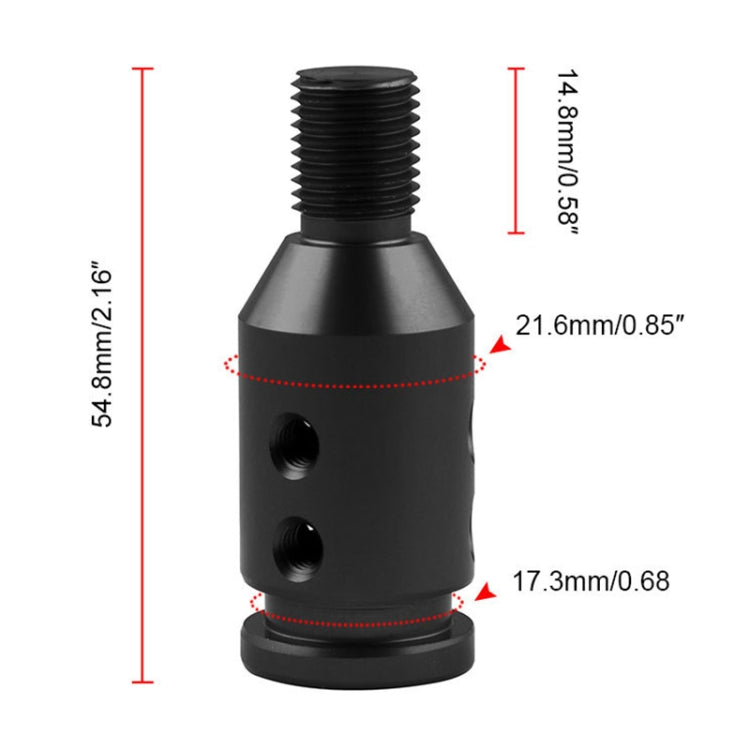 Car Threaded Shifter Gear Shift Knob Adapter 12 x 1.25 (Red) by buy2fix