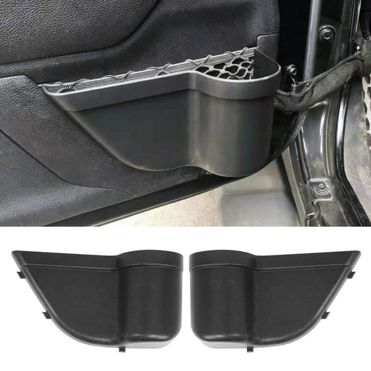 2 PCS Car Door Cup Holder Auto Storage Box Multi-use Tools Organizer Boxes for Jeep Wrangler JK 2011-2017 by buy2fix