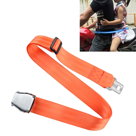 Ceinture de protection de sécurité enfant pour moto/vélo électrique (Orange)