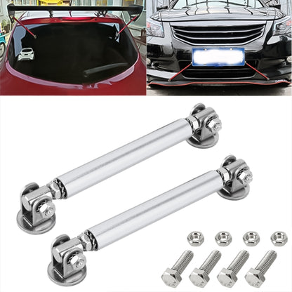 2 PCS Car Modification Adhesive Surrounded Rod Lever Front and Rear Bars Fixed Front Lip Back Shovel, Length: 10cm(Silver) - Trunk & Bumper Accessories by buy2fix | Online Shopping UK | buy2fix