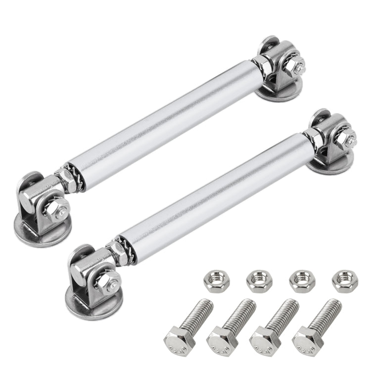 2 PCS Car Modification Adhesive Surrounded Rod Lever Front and Rear Bars Fixed Front Lip Back Shovel, Length: 10cm(Silver) - Trunk & Bumper Accessories by buy2fix | Online Shopping UK | buy2fix
