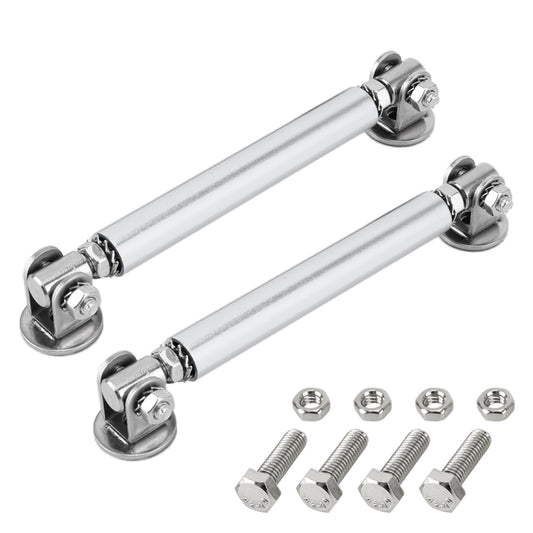 2 PCS Car Modification Adhesive Surrounded Rod Lever Front and Rear Bars Fixed Front Lip Back Shovel, Length: 10cm(Silver) - Trunk & Bumper Accessories by buy2fix | Online Shopping UK | buy2fix