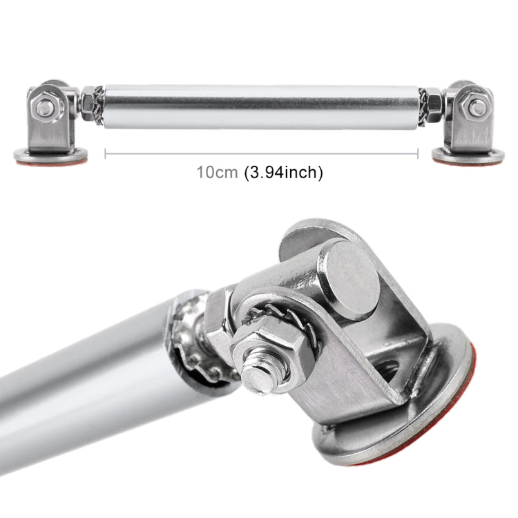 2 PCS Car Modification Adhesive Surrounded Rod Lever Front and Rear Bars Fixed Front Lip Back Shovel, Length: 10cm(Silver) - Trunk & Bumper Accessories by buy2fix | Online Shopping UK | buy2fix