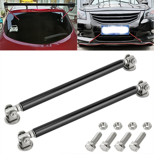 2 STÜCKE Auto-Modifikations-Klebstoff umgebene Stangenhebel vorne und hinten feste Frontlippe hinten Schaufel, Länge: 15 cm (schwarz)