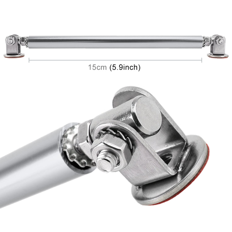 2 PCS Car Modification Adhesive Surrounded Rod Lever Front and Rear Bars Fixed Front Lip Back Shovel, Length: 15cm(Silver) - Trunk & Bumper Accessories by buy2fix | Online Shopping UK | buy2fix