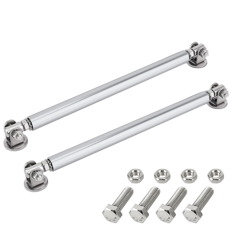 2 PCS Car Modification Adhesive Surrounded Rod Lever Front and Rear Bars Fixed Front Lip Back Shovel, Length: 20cm(Silver) - Trunk & Bumper Accessories by buy2fix | Online Shopping UK | buy2fix