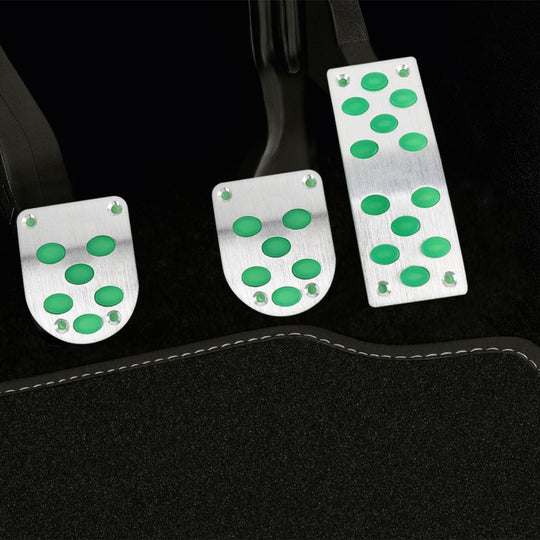 3 en 1 petit engrenage automatique lumineux antidérapant pédales de voiture ensemble de couvercles de plaquettes de frein à pied