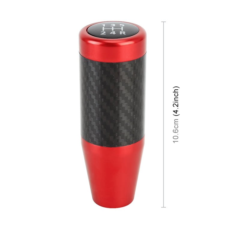 Universal Car Carbon Fiber Pattern Gear Head Gear Shift Knob (Red) by buy2fix