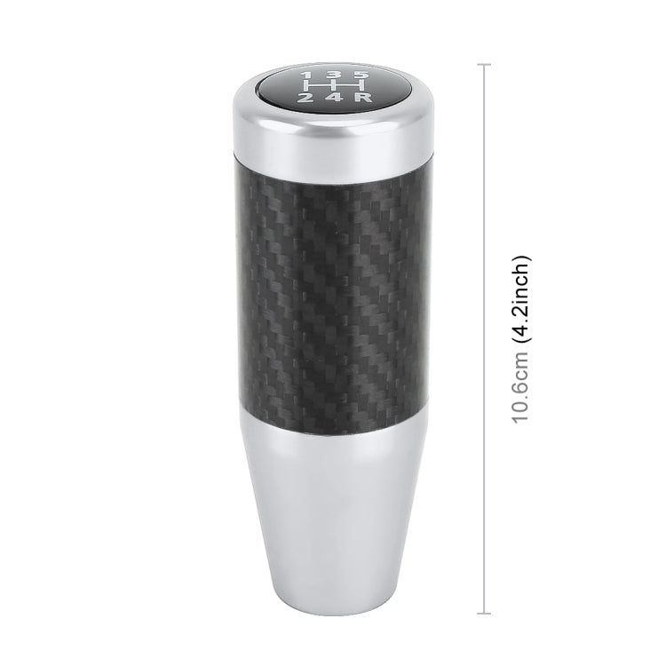Universal Car Carbon Fiber Pattern Gear Head Gear Shift Knob (Silver) by buy2fix