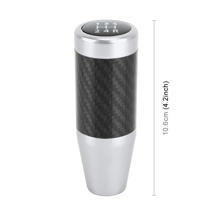 Universal Car Carbon Fiber Pattern Gear Head Gear Shift Knob (Silver) by buy2fix