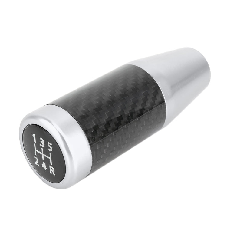 Universal Car Carbon Fiber Pattern Gear Head Gear Shift Knob (Silver) by buy2fix