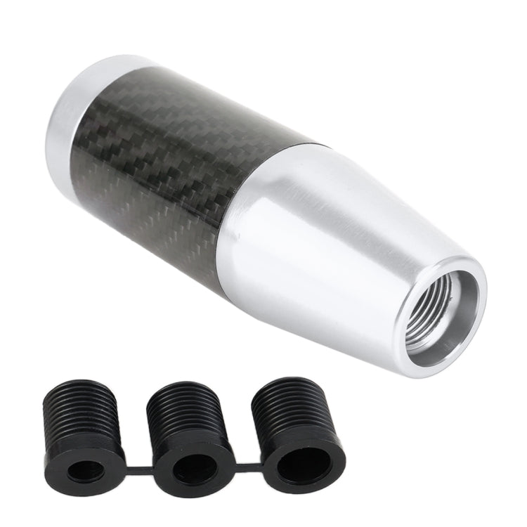 Universal Car Carbon Fiber Pattern Gear Head Gear Shift Knob (Silver) by buy2fix