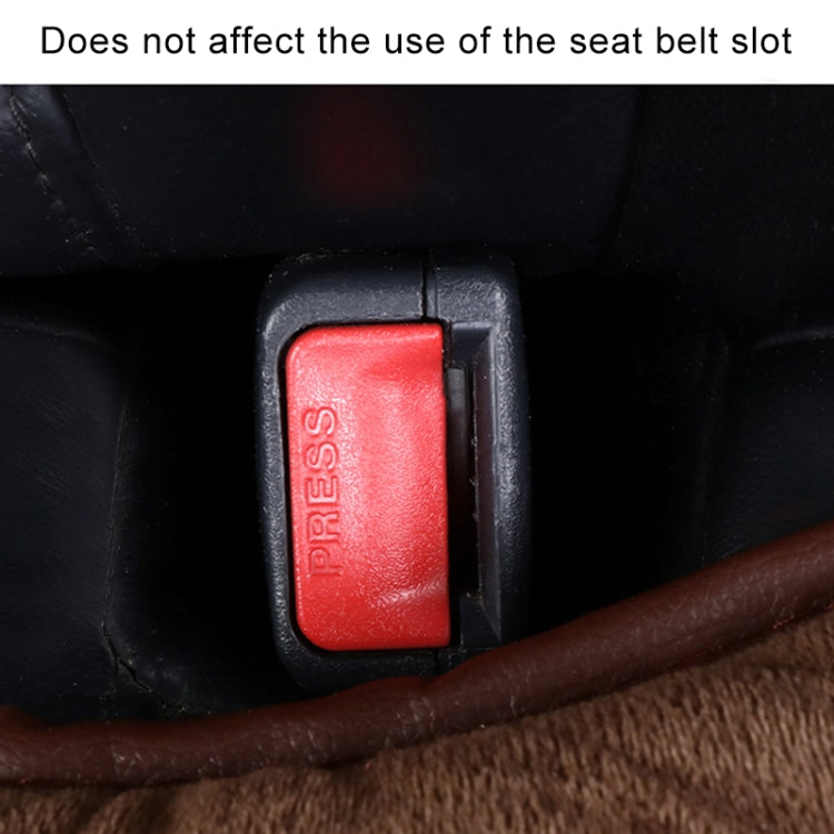 Car Thick Plush Seat Cushion Warmer Cover Winter Seat Mat (Coffee) - Seat Accessories by buy2fix | Online Shopping UK | buy2fix