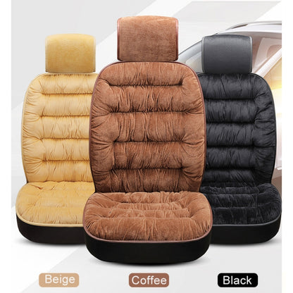 Car Thick Plush Seat Cushion Warmer Cover Winter Seat Mat (Coffee) - Seat Accessories by buy2fix | Online Shopping UK | buy2fix