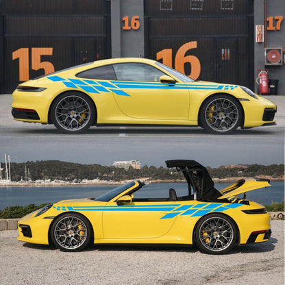 Car Styling Plaid Series PVC Sticker Auto Decorative Sticker (Blue) by buy2fix