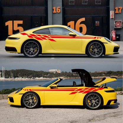 Car Styling Plaid Series PVC Sticker Auto Decorative Sticker (Red) by buy2fix